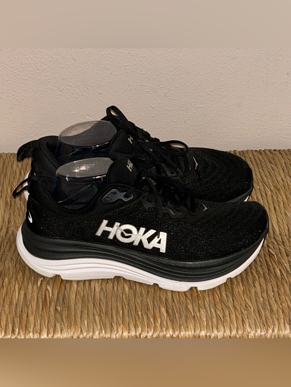 HOKA Gaviota 5 Black Chunky Running Sneakers Dad Shoes Gorpcore Men’s 8.5